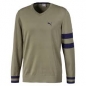 Preview: Puma X-TIPPED mens V-Neck Sweater, lichen green