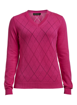 Röhnisch JACQUARD Bio Baumwoll Sweater, fuchsia