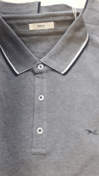Preview: Brax mens LS Polo PHARELL, grey-navy
