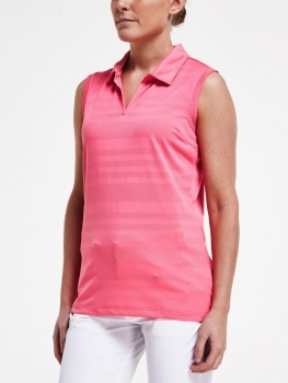 Preview: Röhnisch NOUR sleeve less Polo shirt, flora