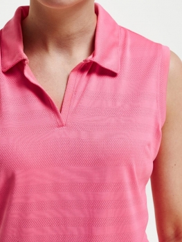 Preview: Röhnisch NOUR sleeve less Polo shirt, flora