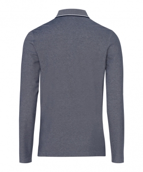 Preview: Brax mens LS Polo PHARELL, grey-navy