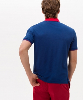 Brax mens Polo Paul in navy red