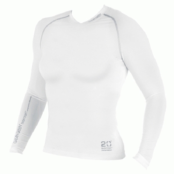 Galvin Green ELLA LS Skintight Shirt, V-Aussschnit, weiß