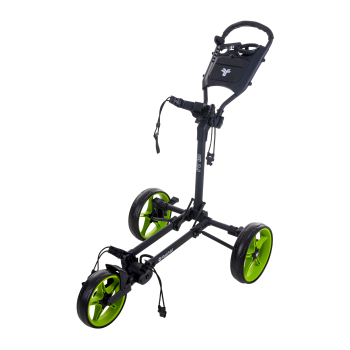 Fastfold Trolley Slim in charcoal-green, 3Rad push Trolley
