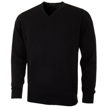 Greg Norman V-Neck Merino Sweater, black
