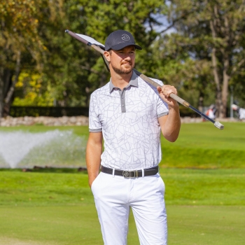 Galvin Green MARKELL mens Polo, white-grey