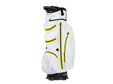JuCad Cartbag Silence-Dry, weiß-gelb