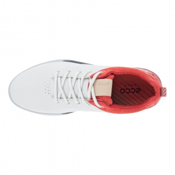 ECCO S-Three lady Golf hybrid Schuh, white-hibiscus