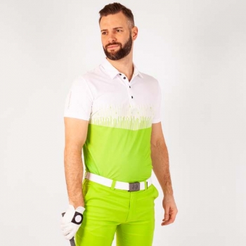 Galvin Green MOSS mens Polo, weiß-lime