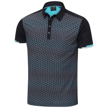 Galvin Green MYLES mens Polo, black-blue