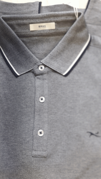 Brax mens LS Polo PHARELL, grey-navy