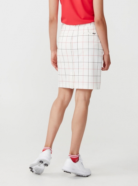 Röhnisch Check lady skort, weiß