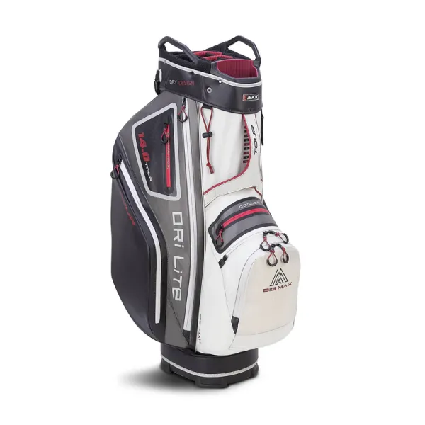 Big Max Dri-lite Tour Cart bag, white-grey-black-merlot