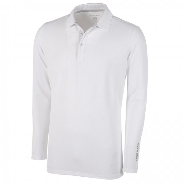 Galvin Green MARWIN mens LS Polo, weiß