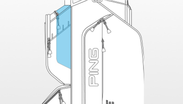 PING Cartbag Traverse in blue-black