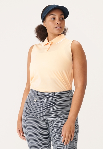 Röhnisch Sleevelss Poloshirt MILDRED, apricot