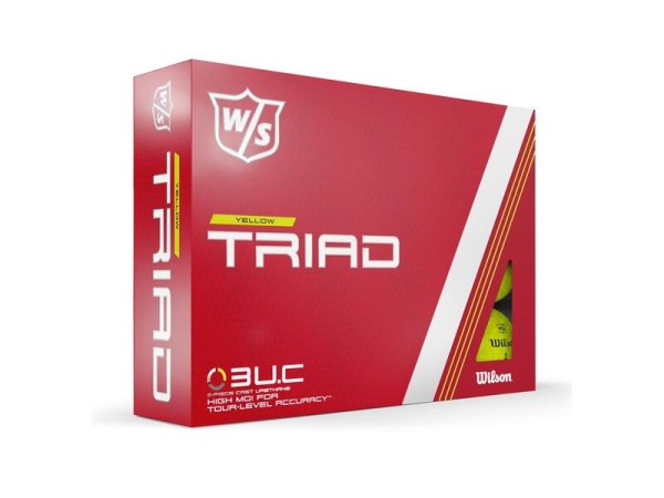 Wilson TRIAD Golfball, gelb, dz
