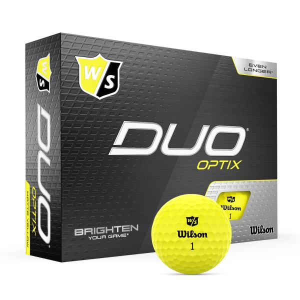 Wilson DUO OPTIX Golf Ball, gelb