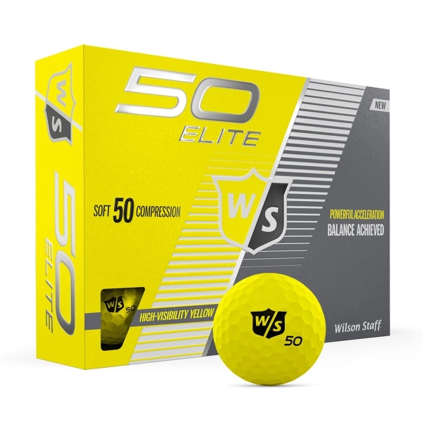 Wilson Elite 50 Golfball, dz, gelb