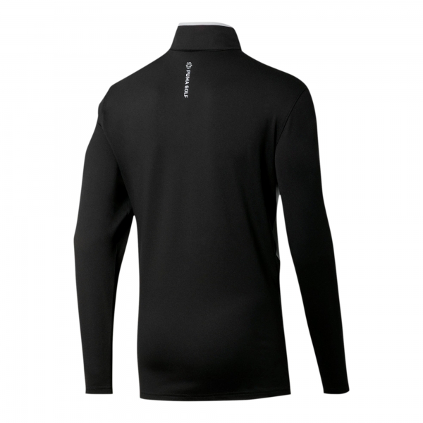 Puma ROTATION mens LS 1/4 Zipp, black