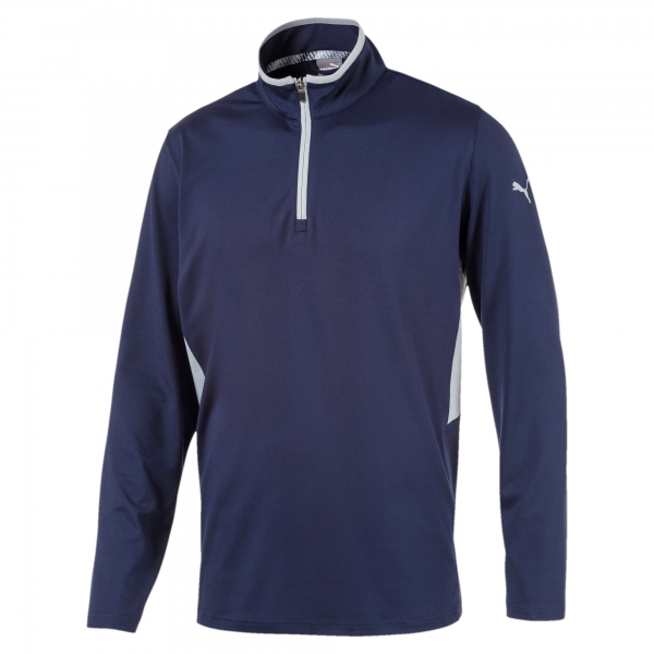 Puma ROTATION mens LS 1/4 Zipp, peacoat