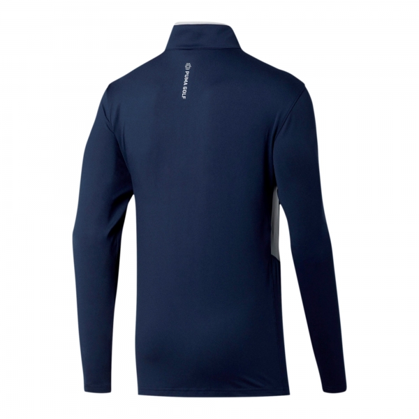 Puma ROTATION mens LS 1/4 Zipp, peacoat