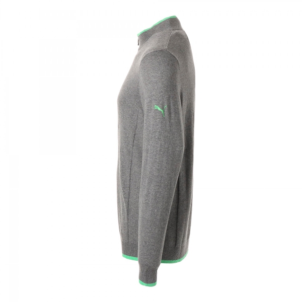 Puma DUNLUCE mens LS 1/4 Zipp, grau