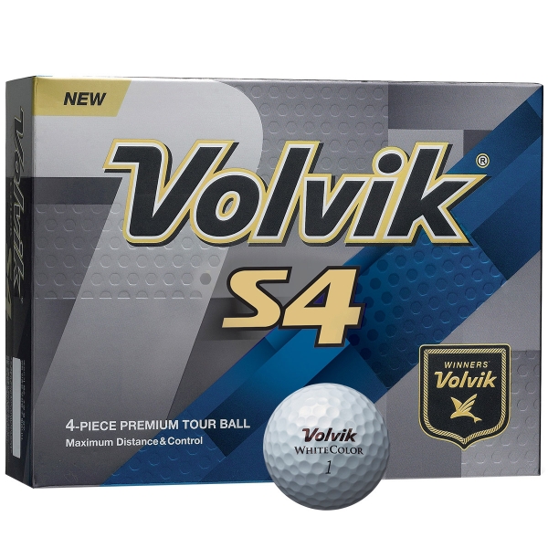 Volvik S4 Tour 4 pice Golf Ball, dz, weiß